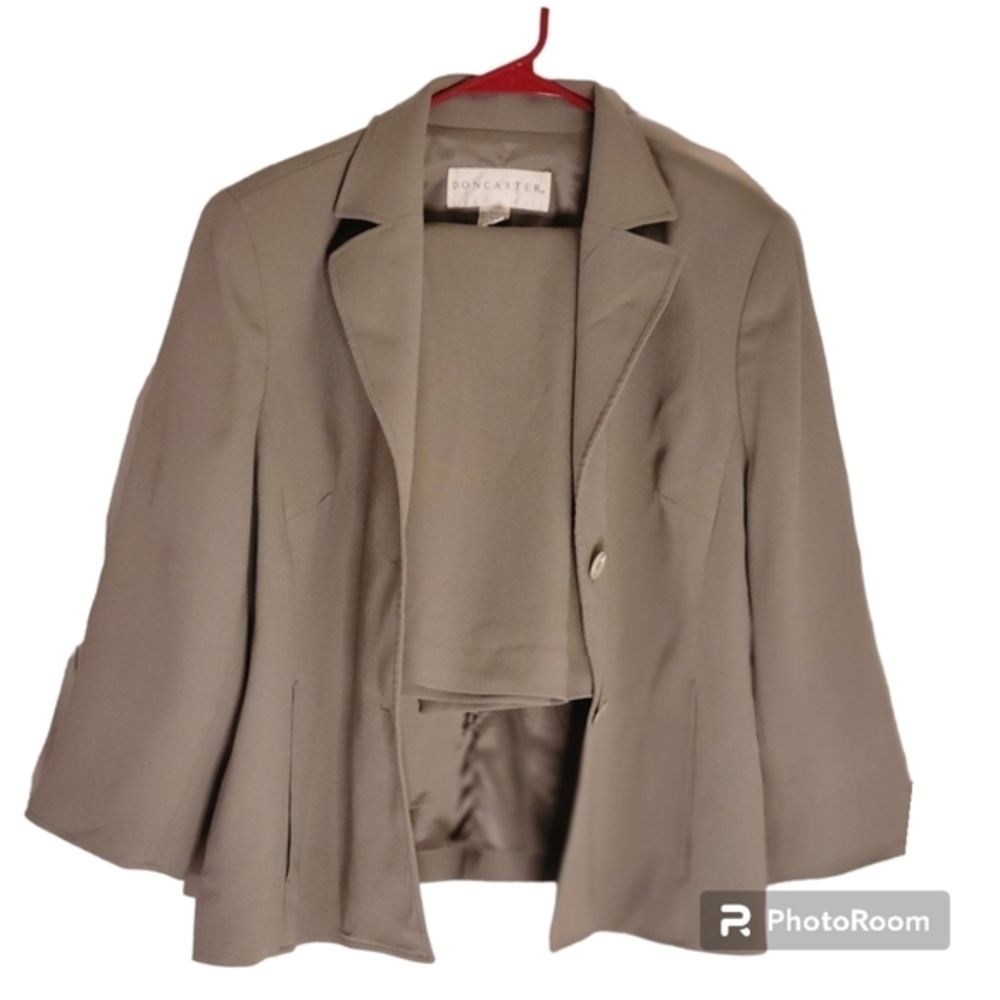 DONCASTER SUIT AND SKIRT SET WOMEN'S SIZE 16|PLUS IN ARMY GREEN